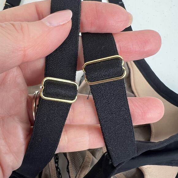 Torrid Curves Plus 40B Bra Plunge Unlined Mesh Lace Straight Back Multi-Way - Picture 6 of 15